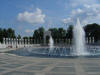 The fountains at the World War 2 Memorial