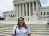 Carrie smiling in front of Supreme Court Building 3