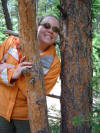 Carrie from tree - Climbing Colorado trails