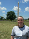 Carrie in front of Washington DC Monument