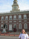 Carrie in front of Independence Hall